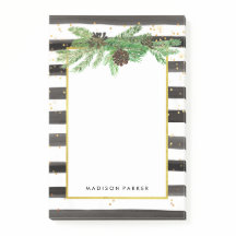 Bandas negras y blancas con tonos de oro y de pino