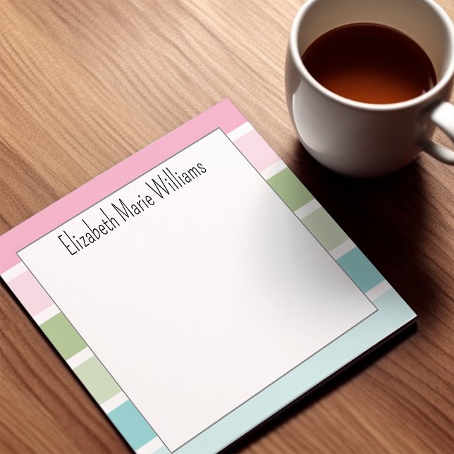 Notas Post-it® Bandas Pastel Modernas (Subido por el creador)