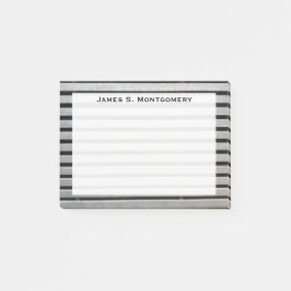 Notas Post-it® Bandejas de adorno con metal falso y rayas negras