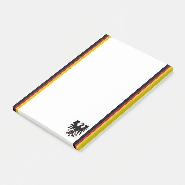 Notas Post-it® Bandera alemana de las rayas (En perspectiva)