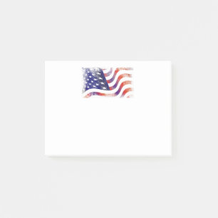 Notas Post-it® Bandera Americana Fachada Al Estilo Grunge Patriót