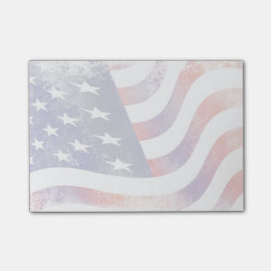 Notas Post-it® Bandera Americana Fachada Al Estilo Grunge Patriót