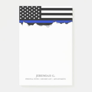Notas Post-it® Bandera americana fina de Blue Line