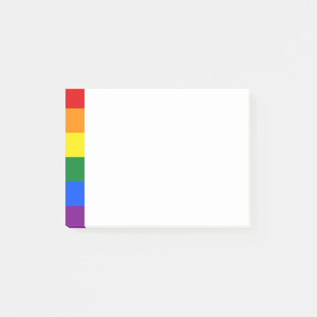 Notas Post-it® Bandera arco iris del orgullo (Anverso)