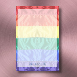 Notas Post-it® Bandera arco iris LGBTQ tira nombre de costumbre d