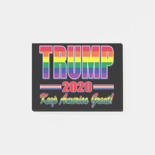 Notas Post-it® Bandera arco iris-Trump-Keep-America-Great