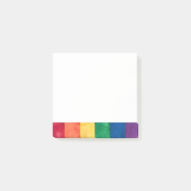 Notas Post-it® Bandera arcoiris del orgullo gay (Anverso)