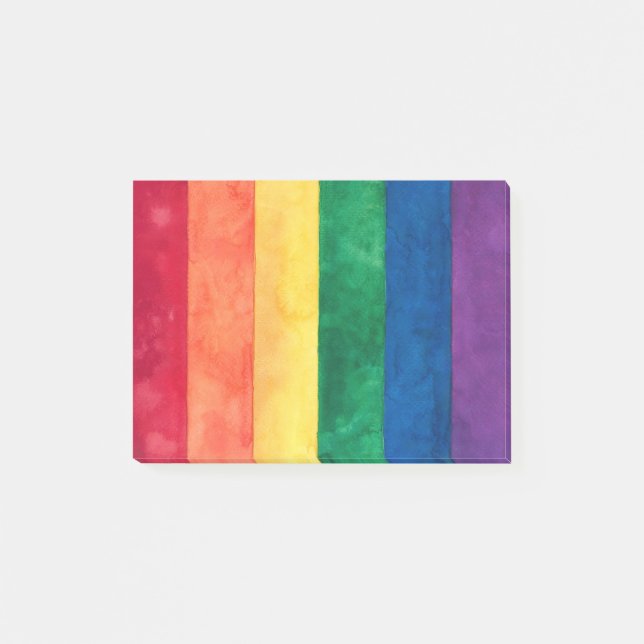 Notas Post-it® Bandera arcoiris del orgullo gay (Anverso)