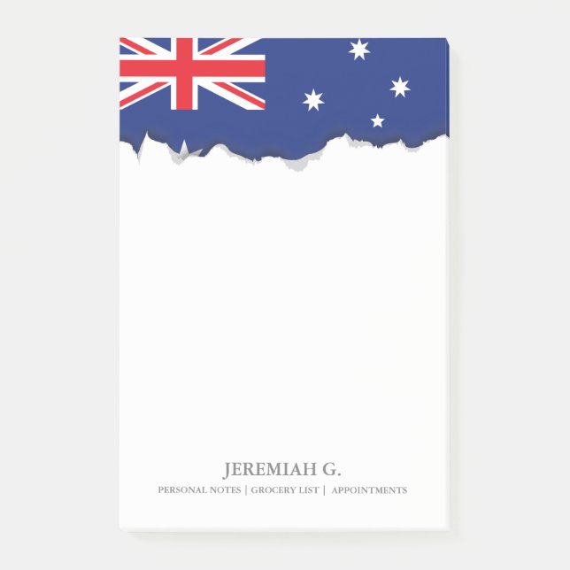 Notas Post-it® Bandera australiana (Anverso)