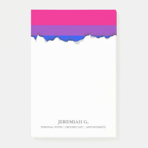 Notas Post-it® Bandera bisexual del orgullo