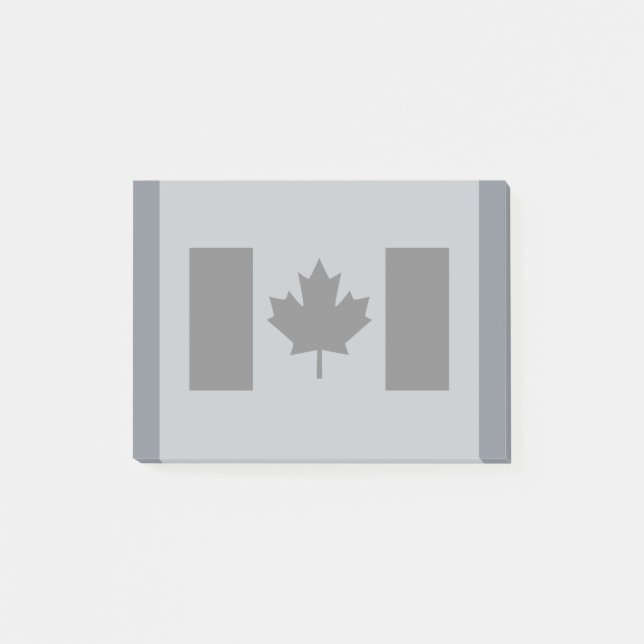 Notas Post-it® Bandera canadiense de estilo negro (Anverso)