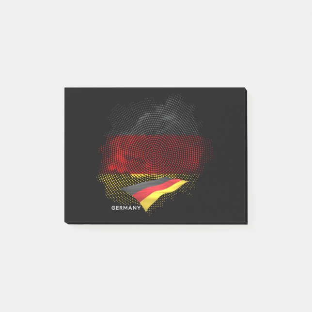Notas Post-it® bandera de Alemania (Anverso)