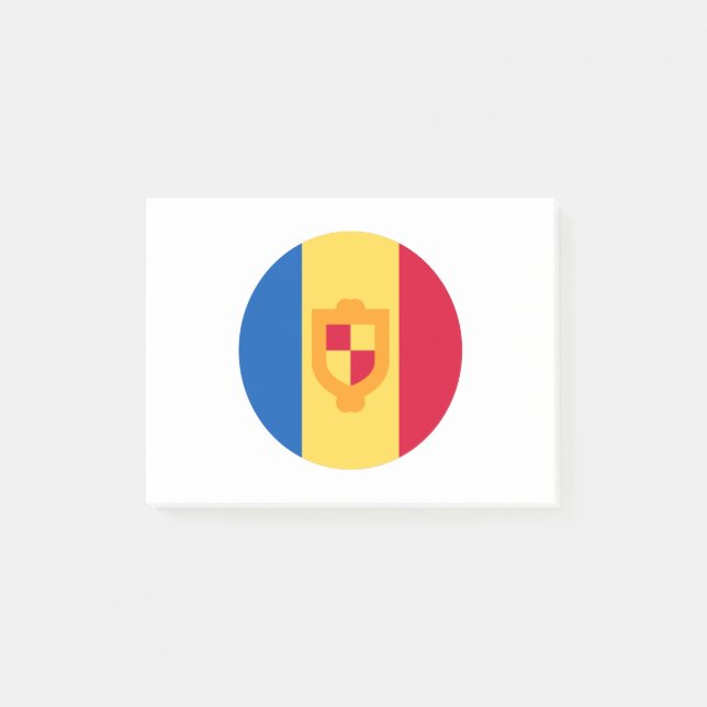 Notas Post-it® Bandera de Andorra (Anverso)