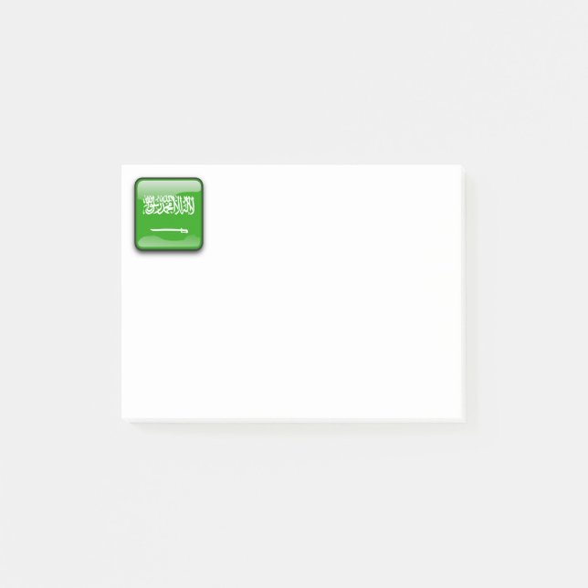 Notas Post-it® Bandera de Arabia Saudita (Anverso)