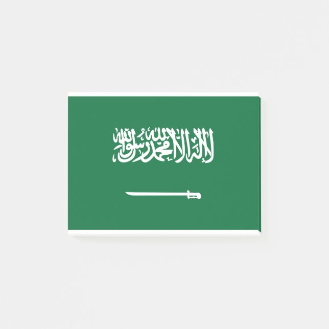 Notas Post-it® Bandera de Arabia Saudita (Anverso)