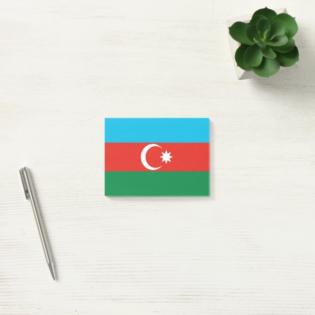 Notas Post-it® Bandera de Azerbaiyán (Oficina)