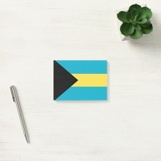 Notas Post-it® bandera de Bahamas (Oficina)
