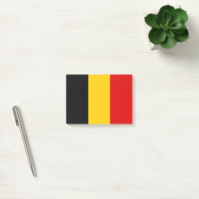 Notas Post-it® Bandera de Bélgica (Oficina)