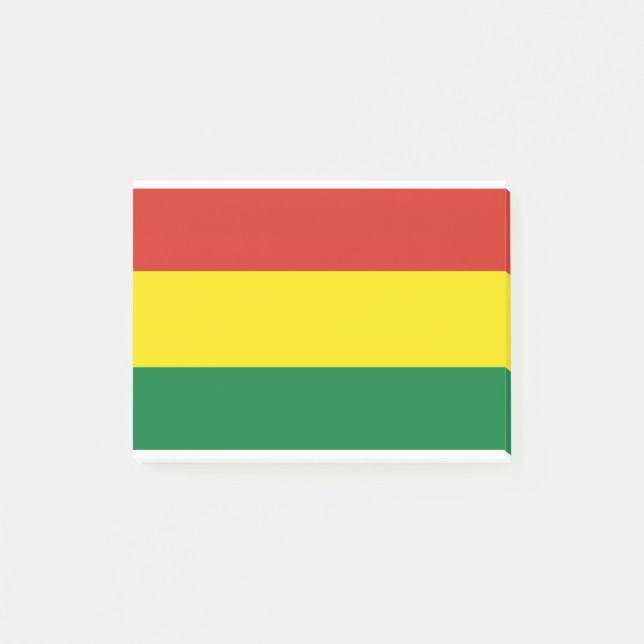 Notas Post-it® Bandera de Bolivia (Anverso)