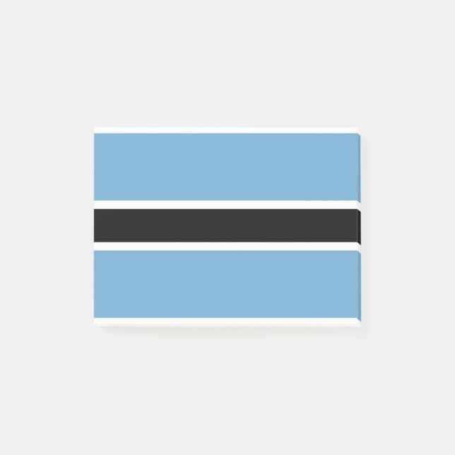 Notas Post-it® Bandera de Botsuana (Anverso)