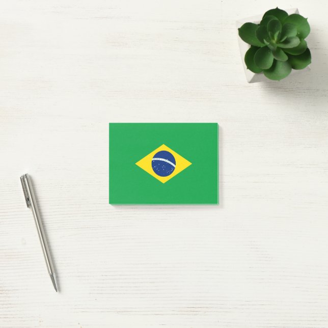 Notas Post-it® Bandera de Brasil (Oficina)