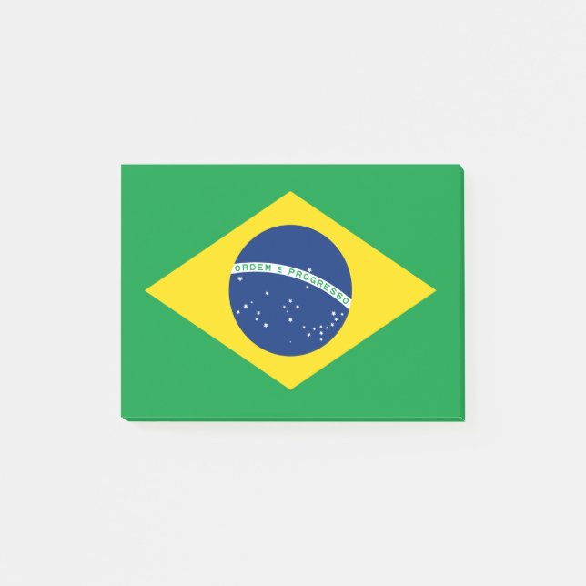 Notas Post-it® Bandera de Brasil (Anverso)