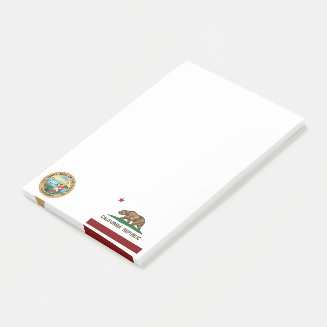 Notas Post-it® Bandera de California (En perspectiva)