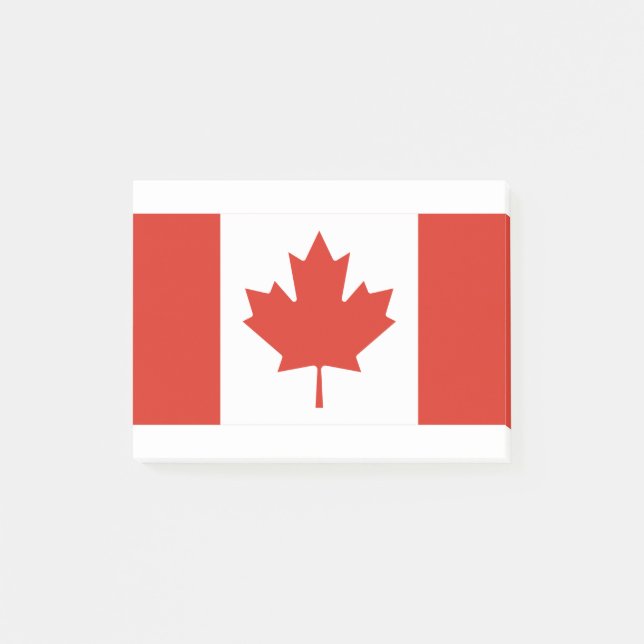 Notas Post-it® Bandera de Canadá (Anverso)