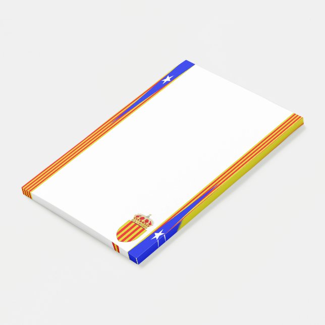Notas Post-it® Bandera de Cataluña (En perspectiva)