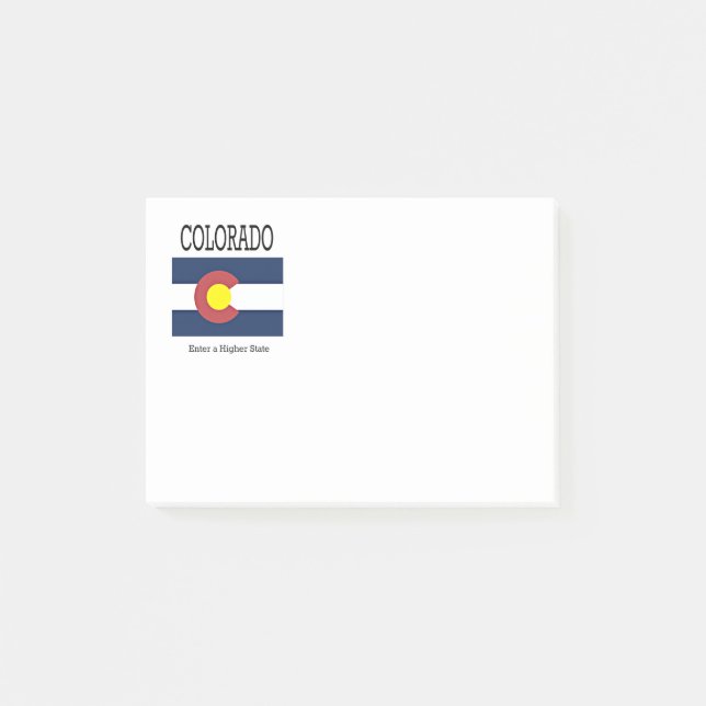 Notas Post-it® Bandera de Colorado y eslogan (Anverso)