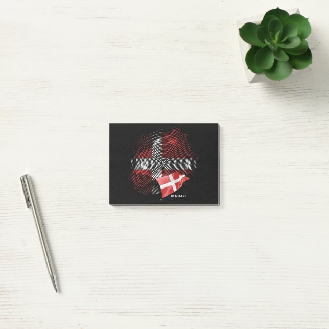 Notas Post-it® bandera de Dinamarca (Oficina)