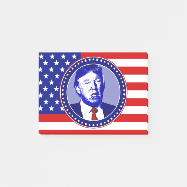 Notas Post-it® bandera de donald trump (Anverso)