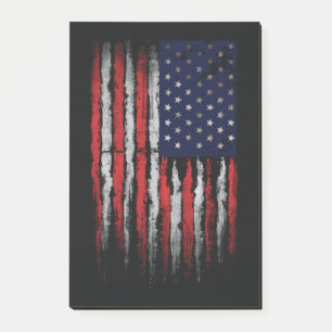 Notas Post-it® bandera de EE. UU. grunge