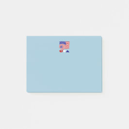 Notas Post-it® Bandera de Estados Unidos USA Balón de Fútbol Fond