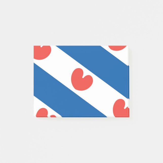 Notas Post-it® Bandera de Frisia (Anverso)