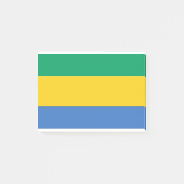 Notas Post-it® Bandera de Gabón (Anverso)