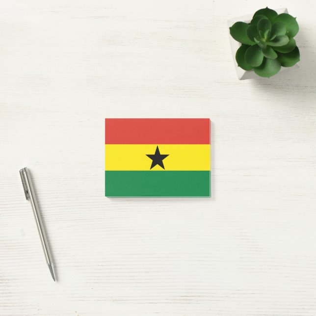 Notas Post-it® Bandera de Ghana (Oficina)