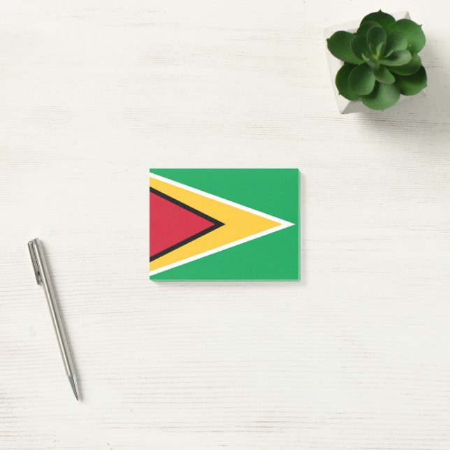 Notas Post-it® bandera de Guyana (Oficina)