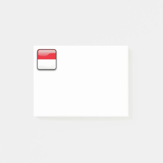 Notas Post-it® Bandera de Indonesia (Anverso)