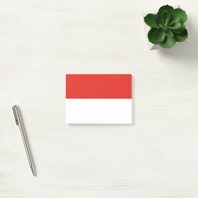 Notas Post-it® Bandera de Indonesia (Oficina)