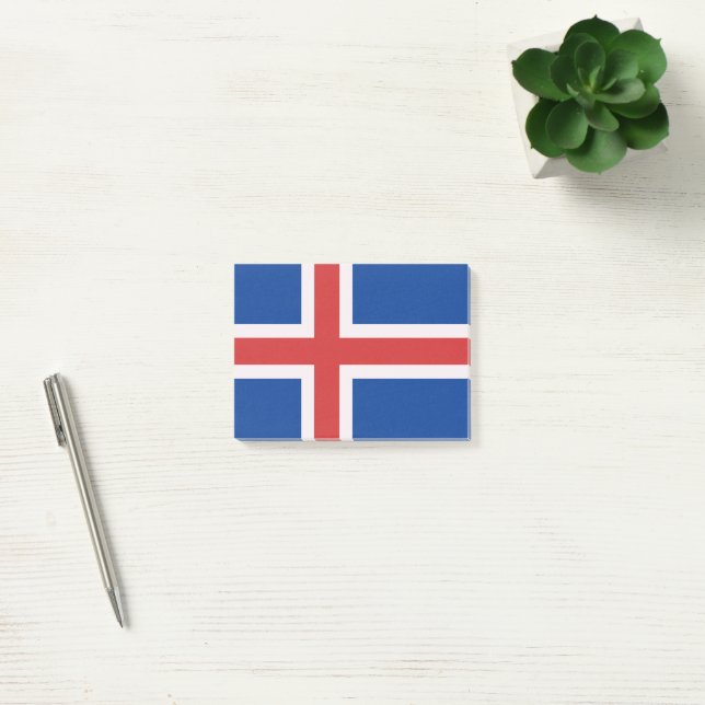 Notas Post-it® Bandera de Islandia (Oficina)