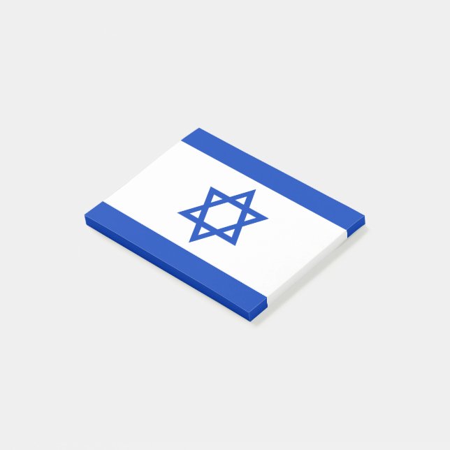 Notas Post-it® Bandera de Israel (En perspectiva)