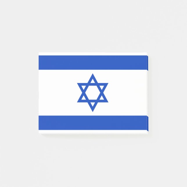 Notas Post-it® Bandera de Israel (Anverso)