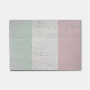 Notas Post-it® Bandera de Italia en grano de madera viejo