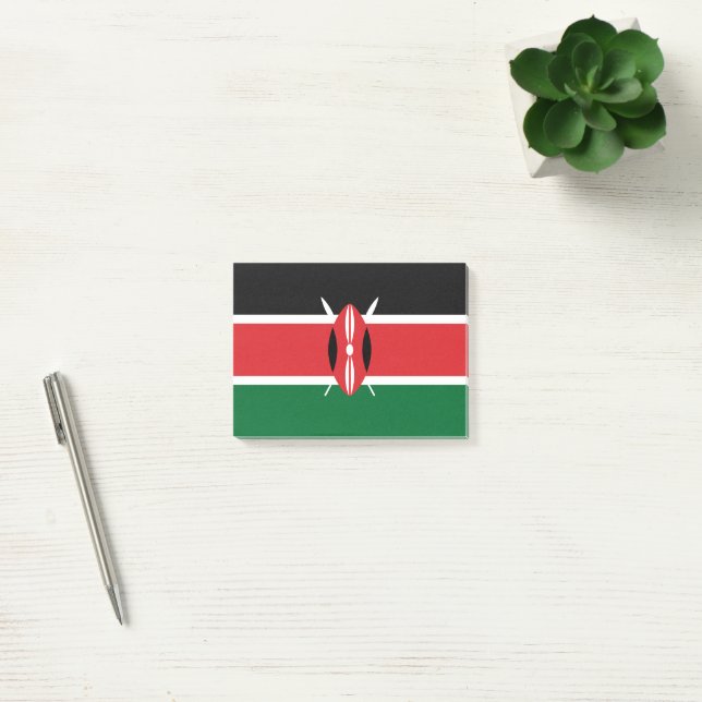 Notas Post-it® Bandera de Kenia (Oficina)
