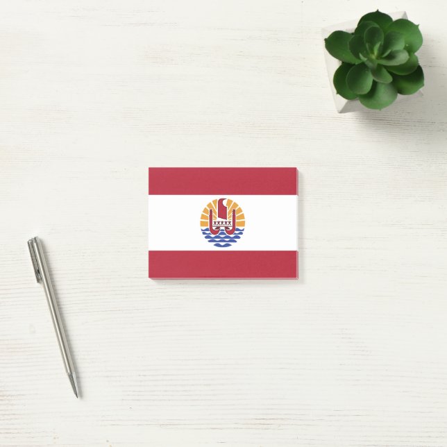 Notas Post-it® Bandera de la Polinesia Francesa (Oficina)
