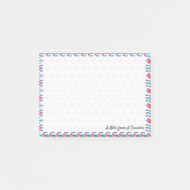Notas Post-it® Bandera de las Emojis de Cuba (Anverso)