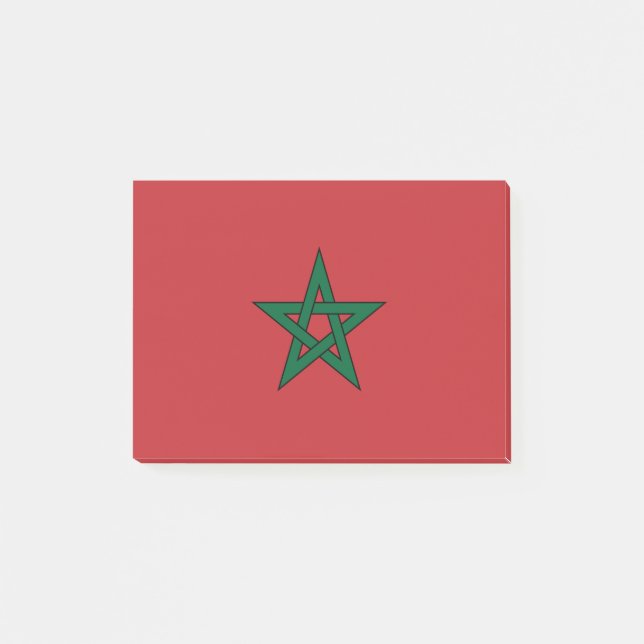 Notas Post-it® Bandera de Marruecos (Anverso)