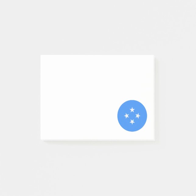 Notas Post-it® Bandera de Micronesia (Anverso)