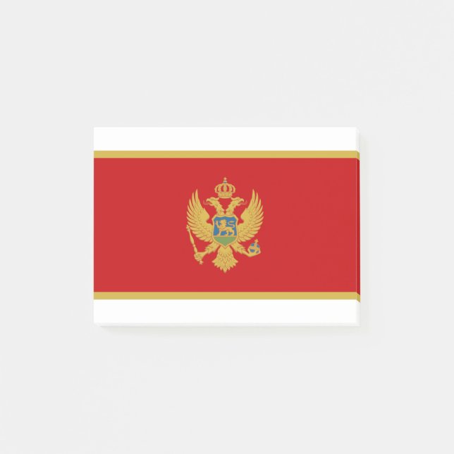 Notas Post-it® Bandera de Montenegro (Anverso)